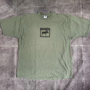 Men's Vintage 90's SDI Forest Green Grand Teton National Park T Shirt Tee Sz L